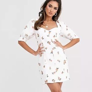 Bec & Bridge Floral Linen Mini Dress